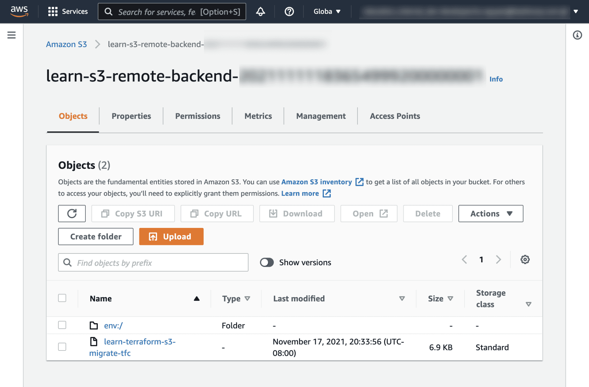 View remote state in AWS S3 bucket